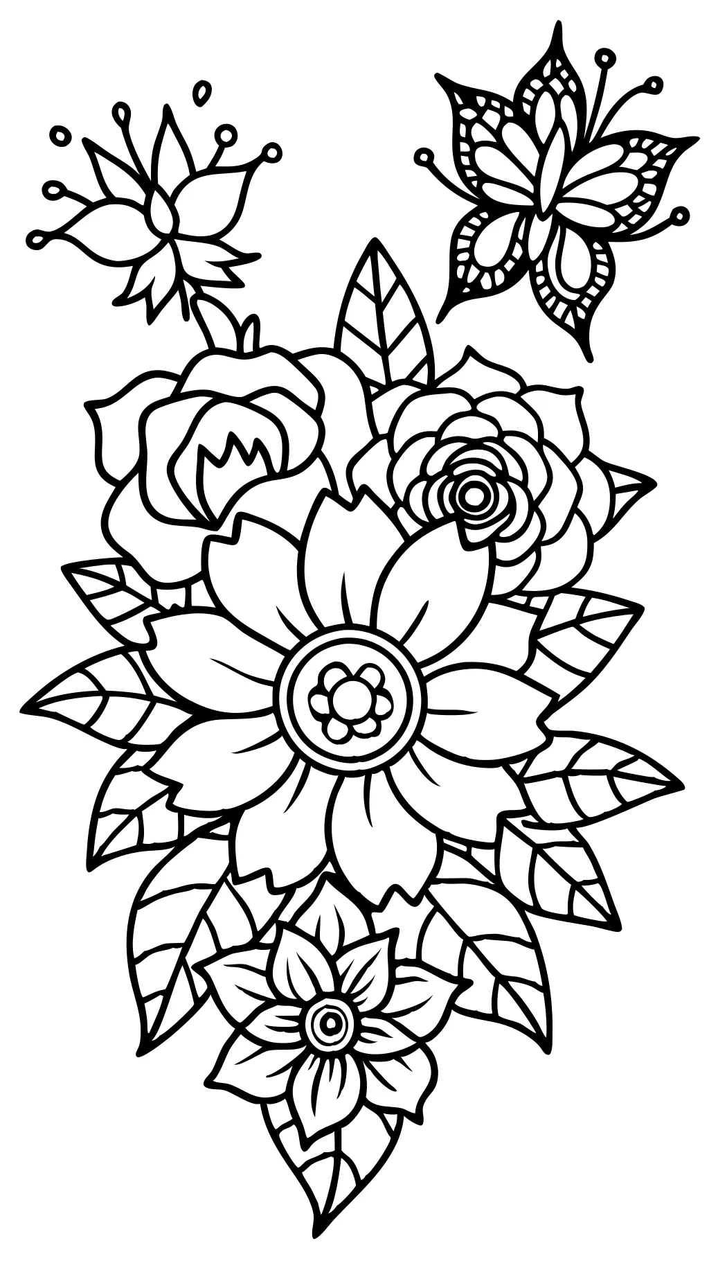 coloring flowers pages